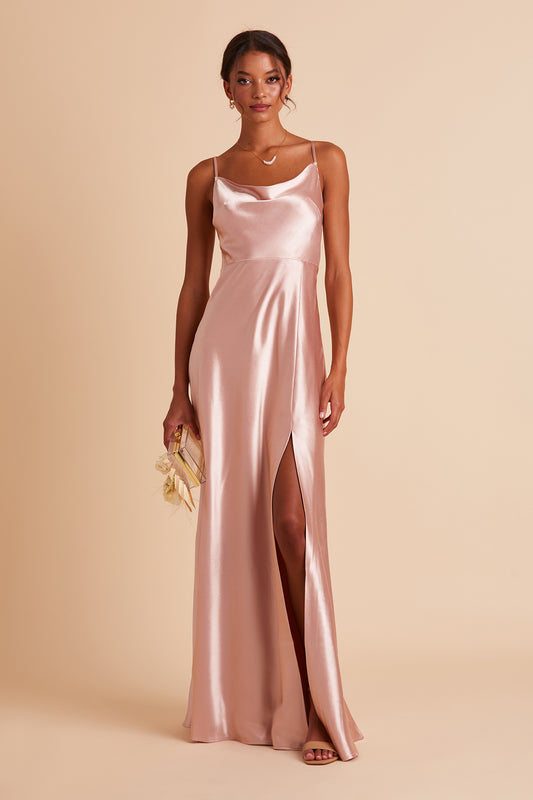 Lisa Long Satin Bridesmaid Dress in ...